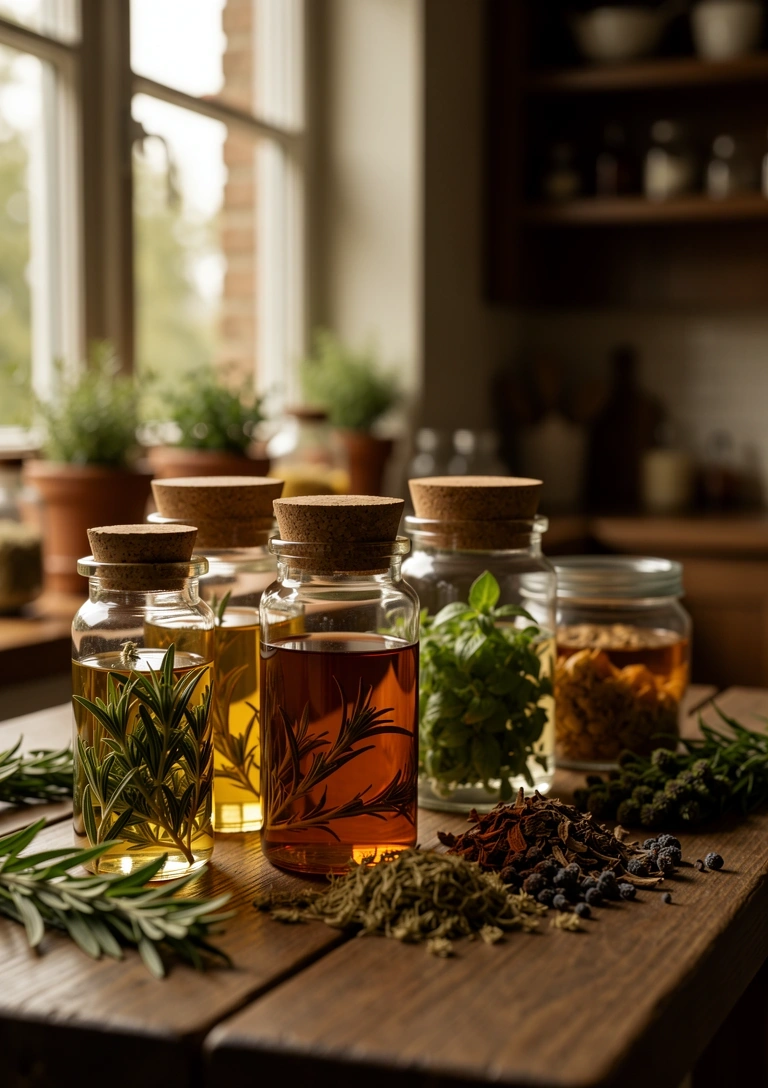 Botanische Studien in einem Apotheker-Ambiente